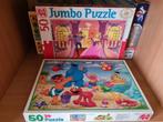 2 puzzles de 50 pièces, Comme neuf, Enlèvement