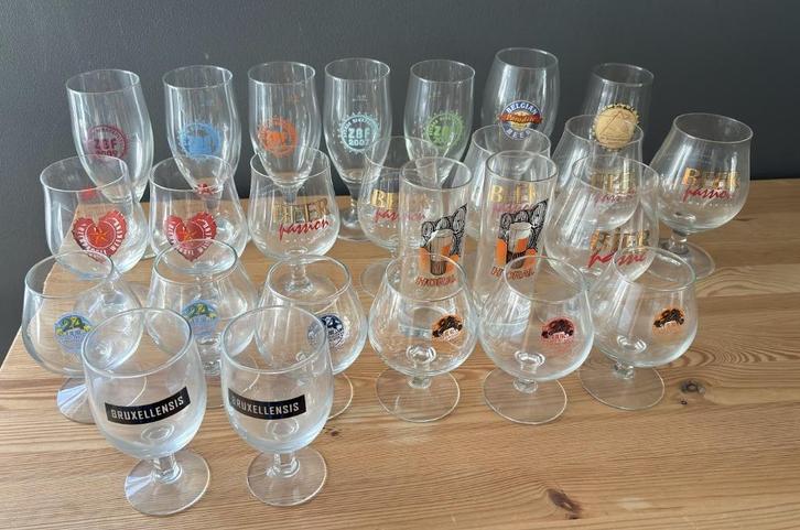 Bierglazen te koop, Collections, Verres & Petits Verres, Comme neuf, Verre à bière, Enlèvement