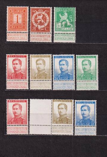 België 1912 Tussen OBP 108 en 125 ** beschikbaar voor biedingen