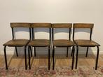 Vintage stoelen, merk Tubax, Gebruikt, Hout, Ophalen