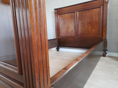 twijfelaar, Huis en Inrichting, Slaapkamer | Bedden, Gebruikt, Twijfelaar, Overige maten, 210 cm, Hout, Overige kleuren, Ophalen
