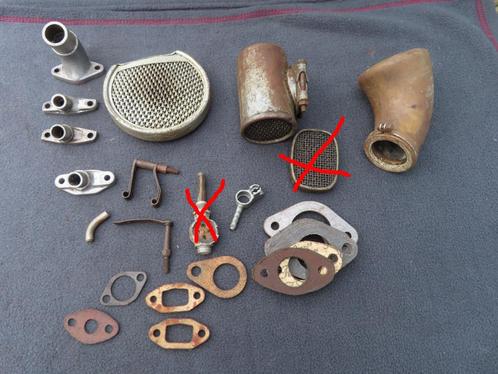 Diverse oude motor carburateur onderdelen, Motoren, Onderdelen | Oldtimers, Gebruikt, Ophalen of Verzenden