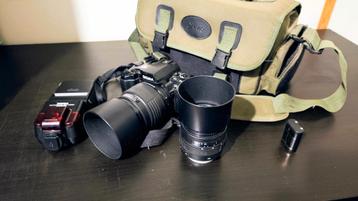 Sigma sa300 + 35-80 4-5.6 + 70-210 4-5.6 + ef430 flash + tas beschikbaar voor biedingen