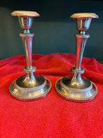 Prachtige Vintage Set Silver Plated Kaarsenhouders., Enlèvement ou Envoi, Argent