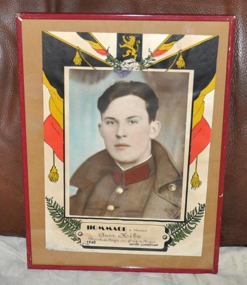 hommage aux anciens combattants encadrée, Verzamelen, Militaria | Algemeen, Landmacht, Foto of Poster, Ophalen of Verzenden