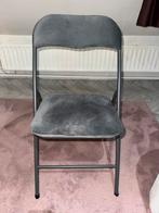 8 klap stoelen nieuw van de Jysk velvet grijs LOKEREN, Huis en Inrichting, Stoelen, Ophalen, Zo goed als nieuw
