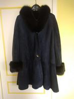 Luxe vintage shearling mantel DIBI, Dibi, Ophalen of Verzenden, Maat 46/48 (XL) of groter, Blauw