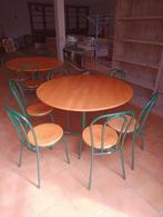 Lot de 8 tables rondes et 40 chaises, 150 tot 200 cm, 150 tot 200 cm, Rond, Gebruikt