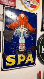 Spa emaille bord origineel uit 1951, Verzamelen, Ophalen, Gebruikt, Reclamebord