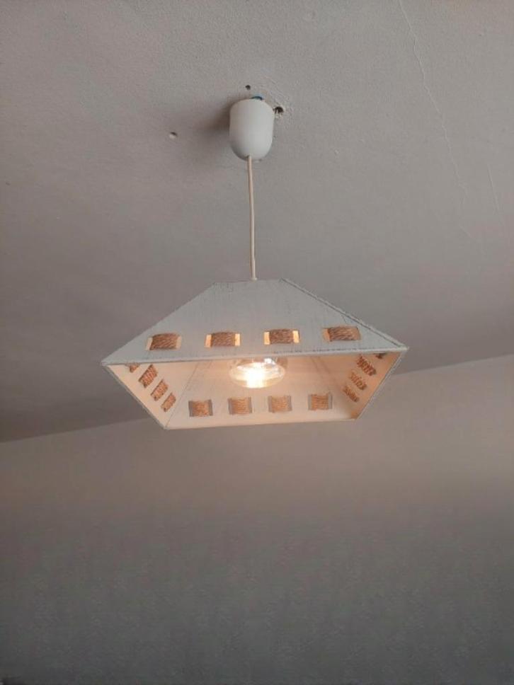 Suspensie, Huis en Inrichting, Lampen | Hanglampen, Gebruikt, Minder dan 50 cm, Metaal, Overige materialen, Ophalen of Verzenden