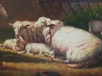 Huile sur toile bergerie signée VERHOEVEN, Antiquités & Art, Art | Peinture | Classique, Enlèvement