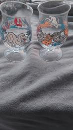 Duvel glazen hond kat, Verzamelen, Glas en Drinkglazen, Ophalen