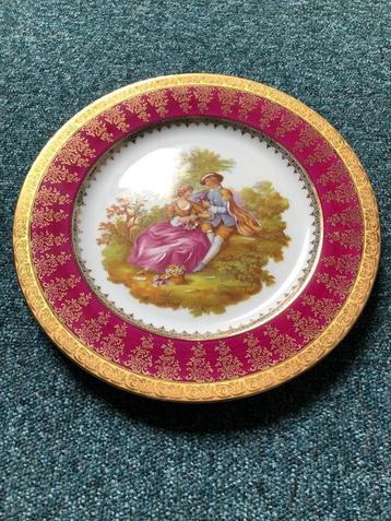Limoges borden Fragonard 4 stuks met 22 kt goud bekleedt beschikbaar voor biedingen