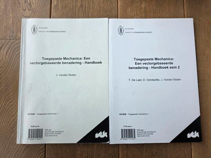 Toegepaste Mechanica KUL, Boeken, Studieboeken en Cursussen, Zo goed als nieuw, Ophalen of Verzenden