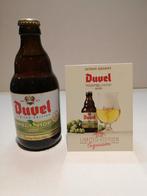 Duvel flesje vol triple hop 2015 met tafelstaander, Verzamelen, Ophalen of Verzenden, Zo goed als nieuw, Duvel