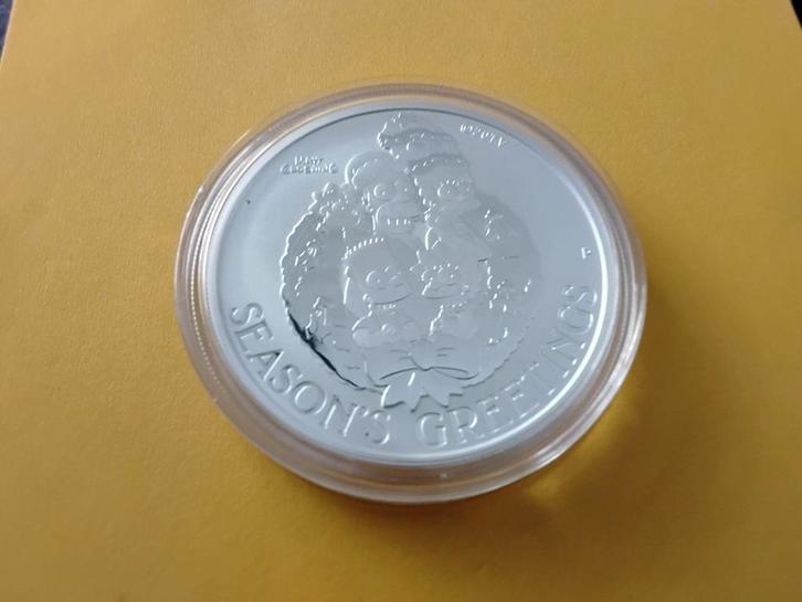 THE SIMPSONS GREETINGS ZILVEREN MUNT 1 OUNCE, Postzegels en Munten, Edelmetalen en Baren, Zilver, Ophalen
