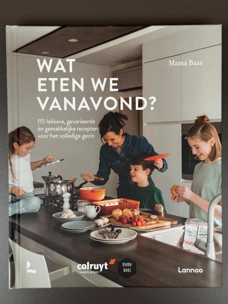 Wat eten we vanavond? – Mama Baas – nieuwstaat!, Boeken, Kookboeken, Nieuw, Voorgerechten en Soepen, Hoofdgerechten, Tapas, Hapjes en Dim Sum