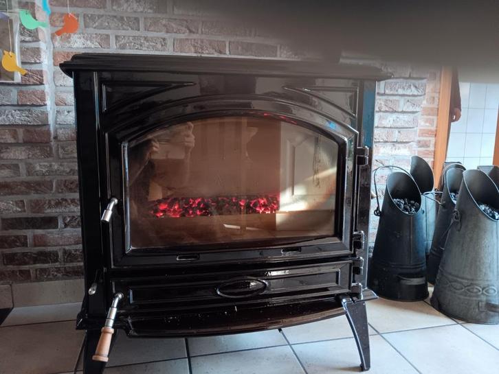 Tourterelle émaillée 760 GM en très bon état, Maison & Meubles, Poêles, Poêle à bois, Enlèvement