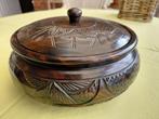 Vintage Filippijnse houten schaal met deksel, Antiek en Kunst, Antiek | Schalen, Ophalen of Verzenden