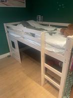 Hoogslaper, Kinderen en Baby's, Kinderkamer | Bedden, Ophalen, 85 tot 100 cm, Gebruikt, Hoogslaper of Stapelbed