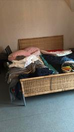 Rotan bed 160x 200, Huis en Inrichting, Slaapkamer | Bedden, Ophalen, Overige materialen, Bruin, Tweepersoons