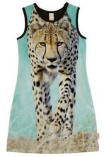 WILD zomers jurkje met cheetah (maat 110/116), Kinderen en Baby's, Kinderkleding | Maat 110, Wild, Meisje, Ophalen of Verzenden