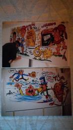 2 foto's karikaturen NESTEN over Wielrennen, 1980 tot heden, Foto, Ophalen of Verzenden, Zo goed als nieuw
