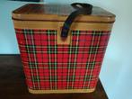 Vintage tartan koelbox, Hobby en Vrije tijd, Picknickmanden, Ophalen of Verzenden, Zo goed als nieuw