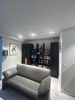 Zetel 3 zit en 2 zit en voetbank, Trois personnes, Enlèvement ou Envoi, Banc droit, Comme neuf