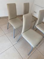Leren stoelen, Huis en Inrichting, Stoelen, Ophalen, Gebruikt, Overige kleuren, Leer