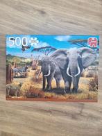 Puzzle éléphants savane 500 pièces, Comme neuf, Puzzle, Enlèvement