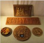 5 Mooie Oude Wandborden / Wandecoraties, Antiek en Kunst, Ophalen of Verzenden