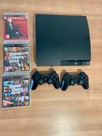 PS3 + 2 controllers + 3 games, Games en Spelcomputers, Spelcomputers | Sony PlayStation 3, Ophalen of Verzenden, Zo goed als nieuw