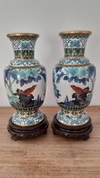 Duo de vase  chinois cloisonné, Antiek en Kunst, Antiek | Vazen, Ophalen