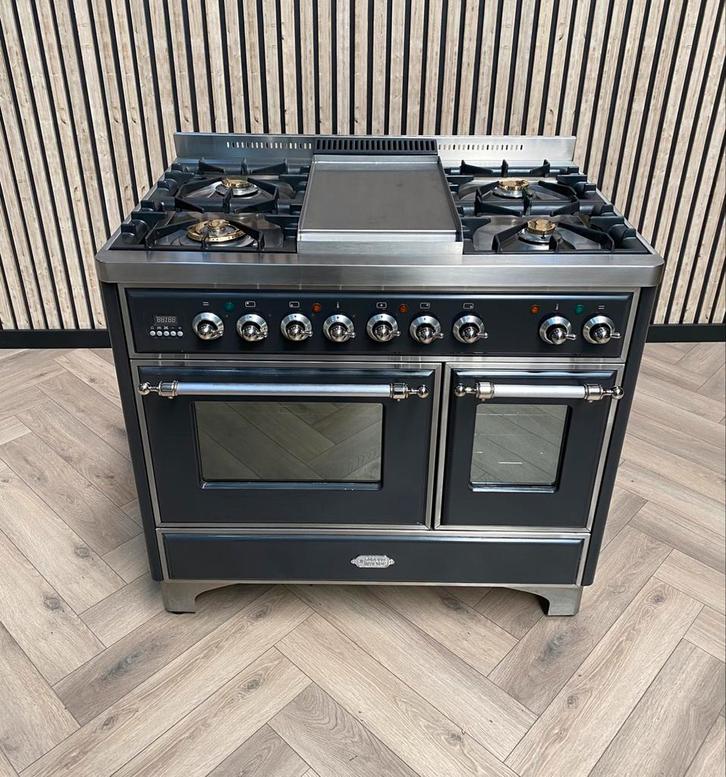 Prachtig Boretti Majestic Fornuis Gas 100cm + Frytop, Elektronische apparatuur, Fornuizen, Zo goed als nieuw, Vrijstaand, Gas