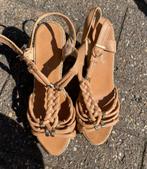 Chaussures ouvertes beige haut talon, Autre, Beige, Zo goed als nieuw, Sandalen of Muiltjes