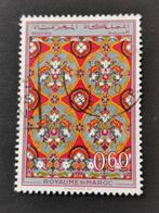 Marokko 1968 - geweven textiel uit Fès - damast, Postzegels en Munten, Postzegels | Afrika, Ophalen of Verzenden, Marokko, Gestempeld