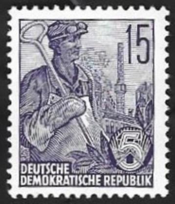 1 Postzegel DDR (Oost-Duitsland)Vijfjarenplan Staalindustrie beschikbaar voor biedingen