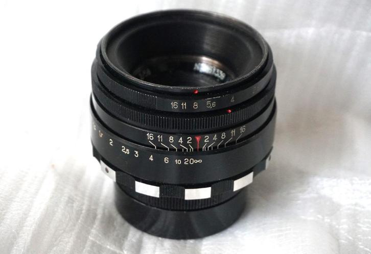 Helios 44-2 M42 ZEBRA als nieuw + mogelijke adapterring, Audio, Tv en Foto, Fotocamera's Analoog, Zo goed als nieuw, Spiegelreflex