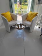 2 Feuteuils semi cuir blanc, Enlèvement