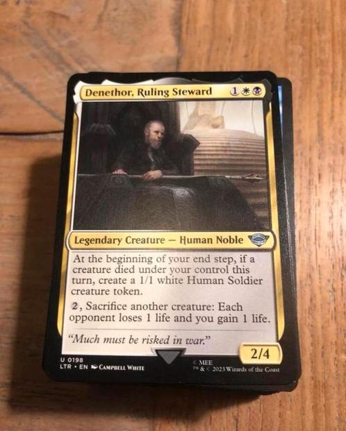 Magic the gathering deck white black lord of the rings, Hobby en Vrije tijd, Verzamelkaartspellen | Magic the Gathering, Zo goed als nieuw