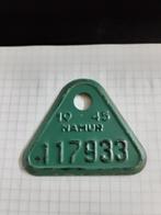Fietsplaat Namur 1945 WOII, Ophalen of Verzenden, Zo goed als nieuw