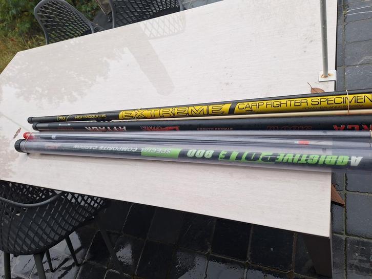 Vaste stokken Arca en extreme hengel, Watersport en Boten, Hengelsport | Witvissen, Zo goed als nieuw, Ophalen