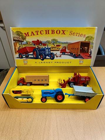 Coffret cadeau Matchbox LESNEY G-3 FARMING SET ! NON JOUÉ ! disponible aux enchères