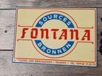 panneau d'affichage métallique FONTANA sources 1955, Enlèvement ou Envoi, Comme neuf, Panneau publicitaire
