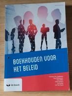 Boekhouden voor het beleid 2022, Boeken, Ophalen of Verzenden, Zo goed als nieuw, Bedrijfseconomie, De Boeck