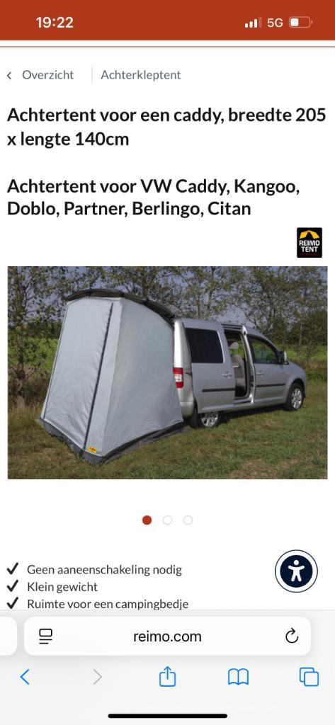 Achtertent voor VW Caddy ea mini campers, Caravans en Kamperen, Voortenten en Luifels, Zo goed als nieuw, Overige merken, Ophalen of Verzenden