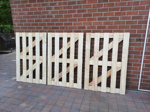 Lot de 10 Barrières clôtures bois, Jardin & Terrasse, Clôtures de jardin, Comme neuf, Porte du jardin, Bois, Enlèvement