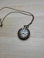 Quartz bronskleurige pocketwatch, Handtassen en Accessoires, Horloges | Heren, Overige merken, Staal, Zakhorloge, Staal