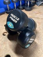 Dumbbells halters 34 kg dumbells gewichten, Sport en Fitness, Fitnessmaterialen, Zo goed als nieuw, Ophalen